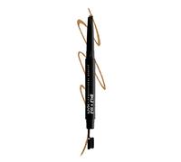 NYX Professional Makeup, Fill & Fluff Pomade Matita per Sopracciglia, Formula Cremosa, Punta Precisa, Scovolino Piatto per Sfumare, Blonde