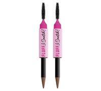NYX Professional Makeup Fluff & Snatch Brow Powder Penna Sopracciglia Matte colore 02 Taupe con Doppio Applicatore Spugnetta e Pettinino Effetto Volumizzante Finish Opaco - 2 Penne Sopracciglia