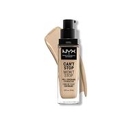 NYX Professional Makeup Fondotinta, Can't Stop Won't Stop Full Coverage Foundation, Lunga tenuta, Waterproof, Finish Matte, Tonalità: Nude