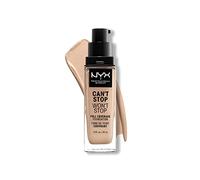NYX Professional Makeup Fondotinta, Can't Stop Won't Stop Full Coverage Foundation, Lunga tenuta, Waterproof, Finish MatteLight Ivory