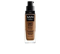 NYX Professional Makeup Fondotinta, Can't Stop Won't Stop Full Coverage Foundation, Lunga tenuta, Waterproof, Finish Matte, Tonalità: Nutmeg