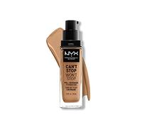 NYX Professional Makeup Fondotinta, Can't Stop Won't Stop Full Coverage Foundation, Lunga tenuta, Waterproof, Finish Matte, Tonalità: Camel