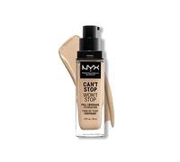 NYX Professional Makeup Fondotinta, Can't Stop Won't Stop Full Coverage Foundation, Lunga tenuta, Waterproof, Finish Matte, Tonalità: Warm vanilla