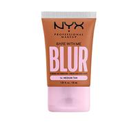 NYX Professional Makeup Fondotinta Effetto Blur, Con Coprenza Media, Finish Matte, Con Niacinamide, Matcha e Glicerina, Fino a 12 Ore d'Idratazione, Bare With Me Blur, Tonalità: Medium Tan, 30 ml