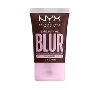 NYX Professional Makeup Fondotinta Effetto Blur, Con Coprenza Media, Finish Matte, Con Niacinamide, Matcha e Glicerina, Fino a 12 Ore d'Idratazione, Bare With Me Blur, Tonalità: Espresso, 30 ml