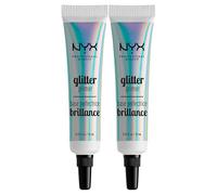 NYX Professional Makeup Glitter Primer Base Trucco Gel Fissante per Glitter a Lunga Tenuta Texture Leggera e Cremosa Formula Vegana - 2 Flaconi da 10ml