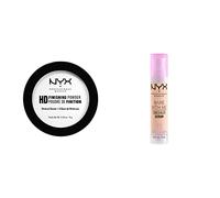 NYX Professional Makeup High Definition Finishing Powder, Cipria in Polvere Compatta, Opacizzante, Finish Matte, Tonalità Translucent & Bare With Me, Siero Correttore, Naturale, Copertura Media