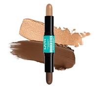 NYX Professional Makeup Highlight & Contour Stick, Stick per Contouring a Doppia Punta, Corregge, Scolpisce e Illumina, Formula Vegana, Wonder Stick, Medium Tan