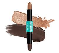 NYX Professional Makeup Highlight & Contour Stick, Stick per Contouring a Doppia Punta, Corregge, Scolpisce e Illumina, Formula Vegana, Wonder Stick, Deep