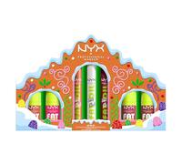 NYX Professional Makeup Holiday Fat Gingerbread House Kit Cofanetto Regalo Natale con 4 Gloss Fat Oil Lip Drip e 3 Balsami Labbra Fat Oil Slick Click - Confezione da 7