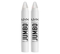NYX Professional Makeup Jumbo Matita Viso Multi-Uso Illuminante Tonalità 02 Vanilla Ice Cream Texture Cremosa Finish Perlato e Brillante Formula Vegana con Olio di Jojoba - 2 Matite
