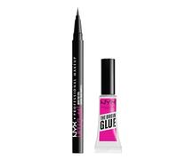 NYX Professional Makeup Kit Sopracciglia con Gel The Brow Glue e Penna Lift & Snatch, Effetto Laminazione, Sopracciglia Piene e Definite, Tenuta Estrema Fino a 16H