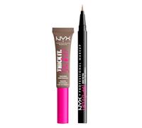 NYX Professional Makeup Lift and Snatch Penna Sopracciglia 03 Taupe Lunga Tenuta 16h Effetto Laminazione + Thick It. Stick It! Mascara Sopracciglia 01 Taupe Finish Naturale 7ml - Set da 2