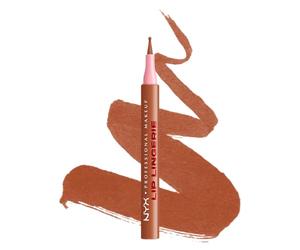 NYX Professional Makeup Lip Lingerie Lip Liner Stain, Pennarello Labbra a Lunga Durata, No-Transfer, Applicazione Facile e Precisa, Punta a Sfera in Feltro, Shade: Barely The, 1 ml