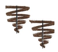 NYX Professional Makeup Matita Sopracciglia, Micro Brow Pencil, Matita a Doppia Punta, Matita Automatica e Scovolino, Confezione da 2 Pezzi, Tonalità: Brunette