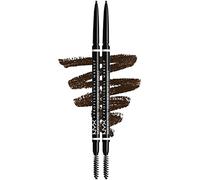 NYX Professional Makeup Matita Sopracciglia, Micro Brow Pencil, Matita a Doppia Punta, Matita Automatica e Scovolino, Confezione da 2 Pezzi, Tonalità: Espresso