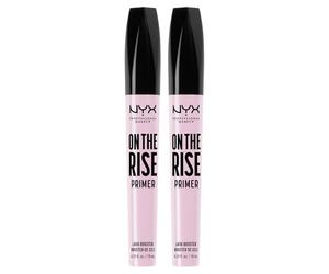 NYX Professional Makeup On The Rise Primer Lash Booster Mascara Grey Volume Intenso Separa e Allunga le Ciglia Formula Vegana Scovolino in Elastomero a Forma di Clessidra - 2 Flaconi da 10ml
