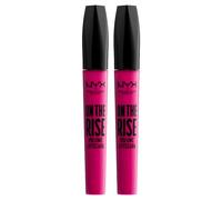 NYX Professional Makeup On The Rise Volume Liftscara Mascara Volumizzante Extreme Black Ciglia Separate Allungate Scovolino in Elastomero a Forma di Clessidra Formula Vegana - 2 Flaconi da 10ml