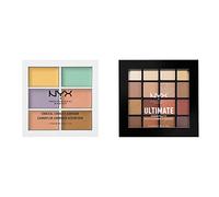 NYX Professional Makeup Palette Colour Correcting, Palette 6 Correttori per Correggere le Imperfezioni, Tonalità Cremose, Confezione da 1 & Palette Ombretti Ultimate Shadow, 16 Tonalità