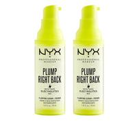 NYX Professional Makeup Plump Right Back Primer e Siero 2in1 Leviga e Uniforma la Pelle Base Trucco Formula Vegana con Elettroliti e Vitamine - 2 Flaconi da 30ml