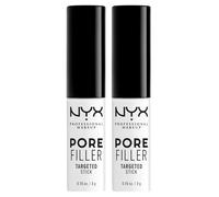 NYX Professional Makeup Primer Pore Filler Targeted Stick Tonalità Trasparent Leviga la Pelle Riduce Pori Linee Sottili Imperfezioni Formula Vegana con Vitamina E - 2 Flaconi da 3g