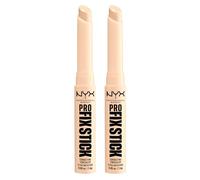 Nyx Professional Makeup Pro Fix Stick Correttore 01 Pale Idrata Corregge Illumina con Acido Ialuronico Tenuta 12h per Pelli da Chiare a Medie - 2 Correttori