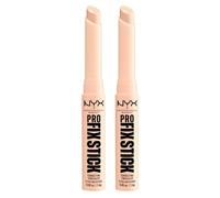 Nyx Professional Makeup Pro Fix Stick Correttore 02 Fair Idrata Corregge Illumina con Acido Ialuronico Tenuta 12h per Pelli da Chiare a Medie - 2 Correttori