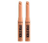 Nyx Professional Makeup Pro Fix Stick Correttore 09 Neutral Tan Idrata Corregge Illumina con Acido Ialuronico Tenuta 12h per Pelli da Medie a Scure - 2 Correttori