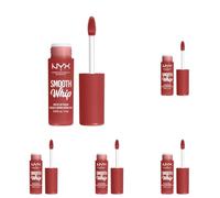 NYX Professional Makeup Rossetto Liquido, Tinta Labbra Matte, Tonalità Ultra-Vibranti, Con Burro di Karité e Burro di Cacao, Smooth Whip, Tonalità: Bday Frosting (Confezione da 5)