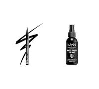 NYX Professional Makeup Setting Spray, Formula fissante leggera a lunga tenuta, Finish matte, 60 ml & Epic Ink Eye Liner, pennellino pigmentato e waterproof, Black