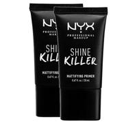 NYX Professional Makeup Shine Killer Mattifying Primer Base Make up Opacizzante Prepara la Pelle Prolunga Durata Trucco Formula Vegana con Polvere Carbone Attivo - 2 Flaconi da 20ml