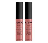 NYX Professional Makeup Soft Matte Lip Cream Tinta Labbra Tonalità Los Angeles Lunga Durata Finish Matte Cremoso Leggero Colore Extra Pigmentato - 2 Rossetti da 8ml