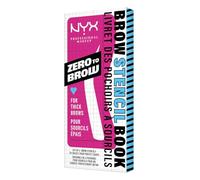 NYX Professional Makeup Stencil Per Sopracciglia Spesse e Definite, Set da 4: Arrotondate, Dritte, Arcuate e Super Lunghe, Zero to Brow
