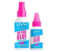 NYX Professional Makeup The Face Glue Setting Spray Fissante Trucco No Transfer Waterproof da 60ml + Gripping Primer Base Trucco Idratante Lunga Durata 24h da 35ml - Set da 2