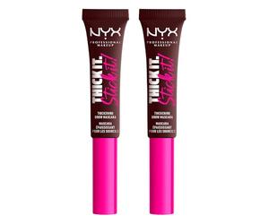 NYX Professional Makeup Thick It. Stick It! Mascara Sopracciglia 07 Espresso Finish Naturale Lunga Tenuta Disciplina Infoltisce le Sopracciglia Formula Vegana No Transfer - 2 Flaconi da 7ml