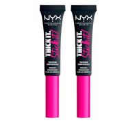 NYX Professional Makeup Thick It. Stick It! Mascara Sopracciglia 08 Black Finish Naturale Lunga Tenuta Disciplina Infoltisce le Sopracciglia Formula Vegana No Transfer - 2 Flaconi da 7ml