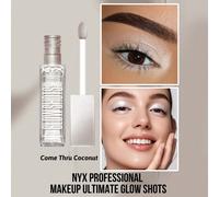NYX PROFESSIONAL MAKEUP Ultimate Glow Shots, Eyeshadow Liquida "Come Thru Coconut", Ombretto a lunga tenuta con vitamina C, che offre uno shimmer e un finish luminoso estremi, esalta la dimensione del