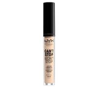 NYX Professional Makeup Can't Stop Won't Stop Contour Concealer correttore liquido a copertura totale e lunga tenuta 3.5 ml tonalità 04 Light Ivory