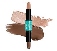 NYX Professional Makeup Stick Highlight e contorno, doppia punta, definizione e lucentezza, modulare e vegano, Wonder Stick, Medium