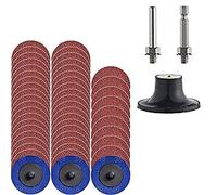 NYXCL Miroku 50Pcs P36 2 inch Quick Change Discs Set, A/O Sanding Discs with 1/4" Holder, for Die Grinder Surface Prep Strip Grind Polish Finish Burr Rust Paint Removal