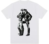 NYXMLYTIO Tom of Finland Boyfriend T-Shirt Gay Cops Cotton Men T Shirt Tee Tshirt White