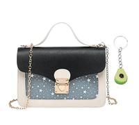NyxSeat 1 borsa rosa e 1 ciondolo tascabile, regalo per ragazze, adatto per compleanni e occasioni speciali, borsa a mano a stella per ragazze, borsa a mano in stile castello, borsa a mano con catena