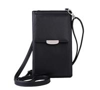 NyxSeat 1 custodia per cellulare, borsa a tracolla da donna, in pelle morbida, mini borsa a tracolla, in pelle, tasca laterale, per donna (nero), Nero , taglia unica