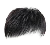 NyxSeat 1 parrucca corta sintetica da uomo, morbida e realistica, adatta per cosplay, abbigliamento quotidiano e altro (nero)