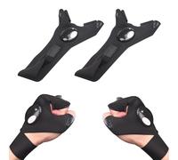 NyxSeat 1 pezzo guanti illuminati, guanti da pesca, regolabili, adatti per campeggio e attività all'aperto, accessori da pesca, regali per papà, regali divertenti per uomini