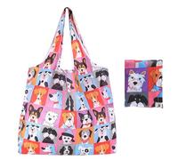 NyxSeat 1 sacchetto impermeabile ecologico, borsa della spesa pieghevole di grande capacità, borsa stampata ecologica, borsa della spesa per alimenti, Colore: rosa., 46 x 66 cm