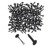 NyxSeat 100 punte rotonde nere, mini clip a testa rotonda, clip per modello, raccoglitori, punte biforcate, accessori per ufficio, adatti per fai da te creativi, fatti a mano per bambini