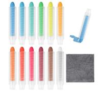 NyxSeat 12 Gessetti Idrosolubili Con Asciugamano - Senza Polvere, Spinner, Regolabili - Matite Colorate per Bambini