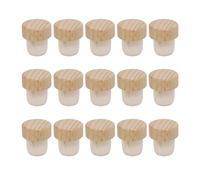 NyxSeat 15 tappi per bottiglie in vetro e legno, a prova di insetti, riutilizzabili, adatti per champagne, birra e vino