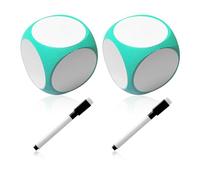NyxSeat 2 dadi per esercizi di fitness con 2 pennarelli per lavagna, dadi divertenti fai da te, accessori portatili, adatti per giochi di feste, feste di famiglia, palestre, matrimoni, feste di